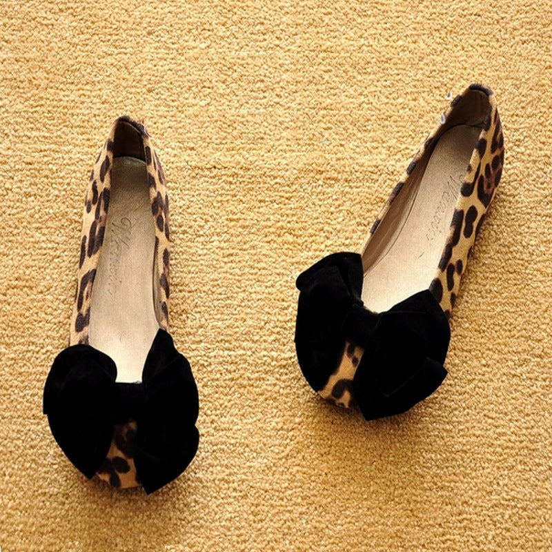 Women's bow flat shoes
